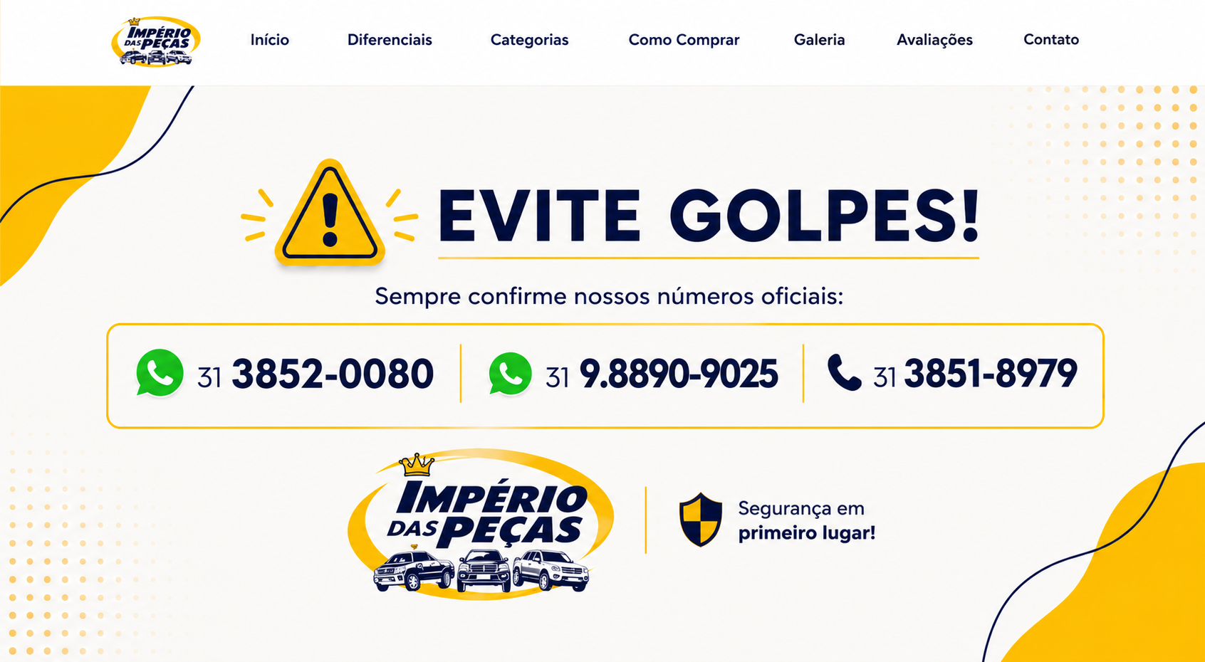 Veículos disponíveis na Império das Peças